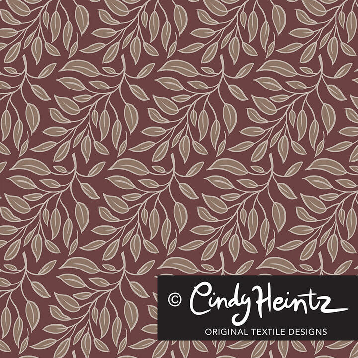 Floral Vines Brown © 2026 Cindy Heintz