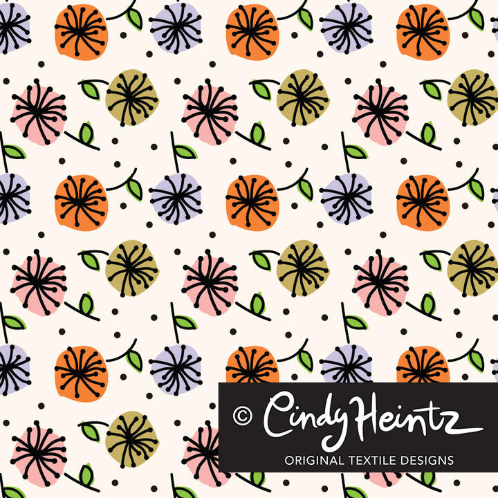 Mid Mod Flowers © 2026 Cindy Heintz